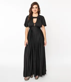 Petite Black Polka Dot Maxi Dress Nellie