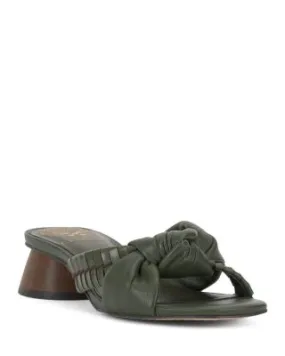 Women's Leana Slide Sandals with Mixed Media Knot Detail