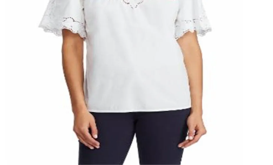 X-Large White Short Sleeve Top Ralph Lauren