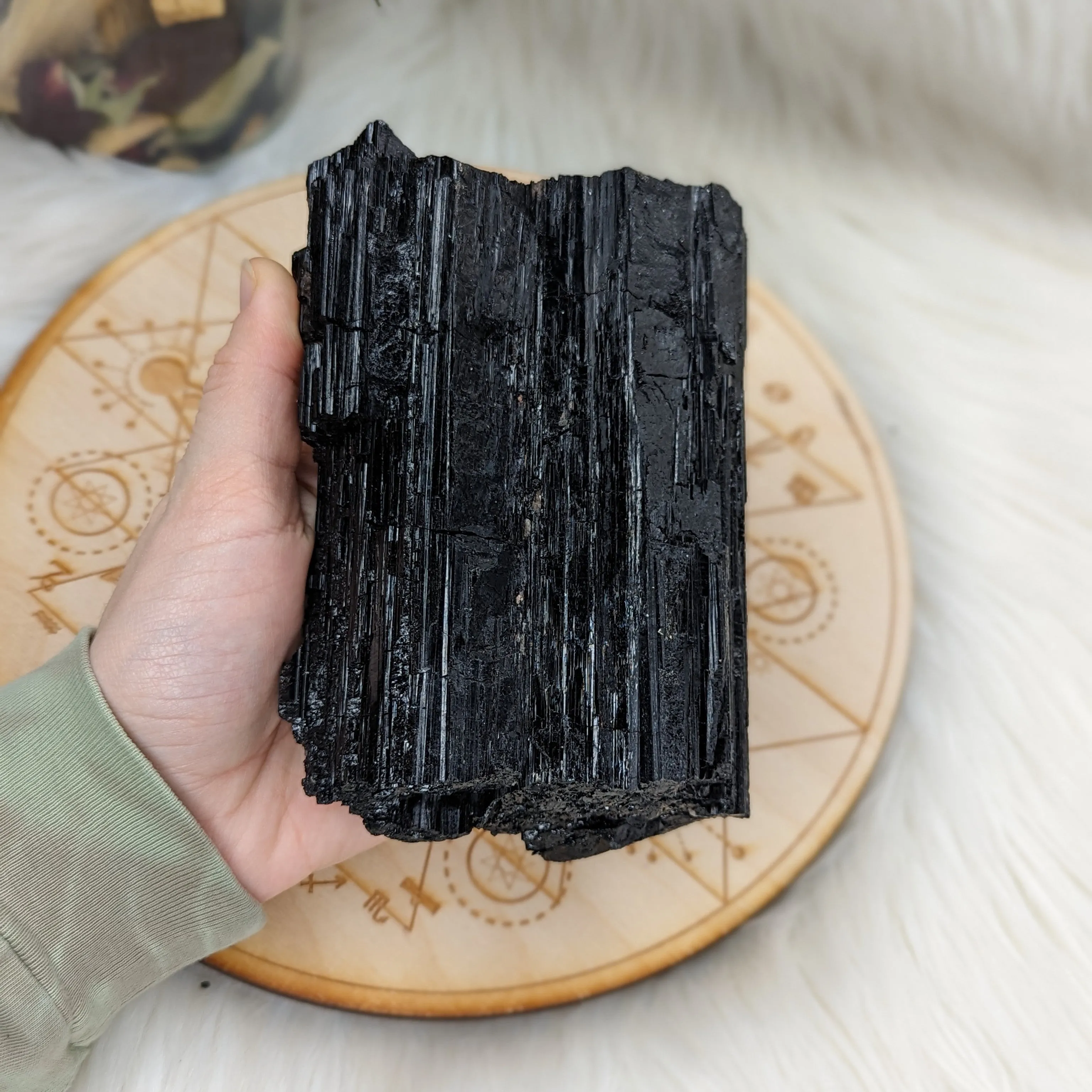 XL Black Tourmaline Display Specimen