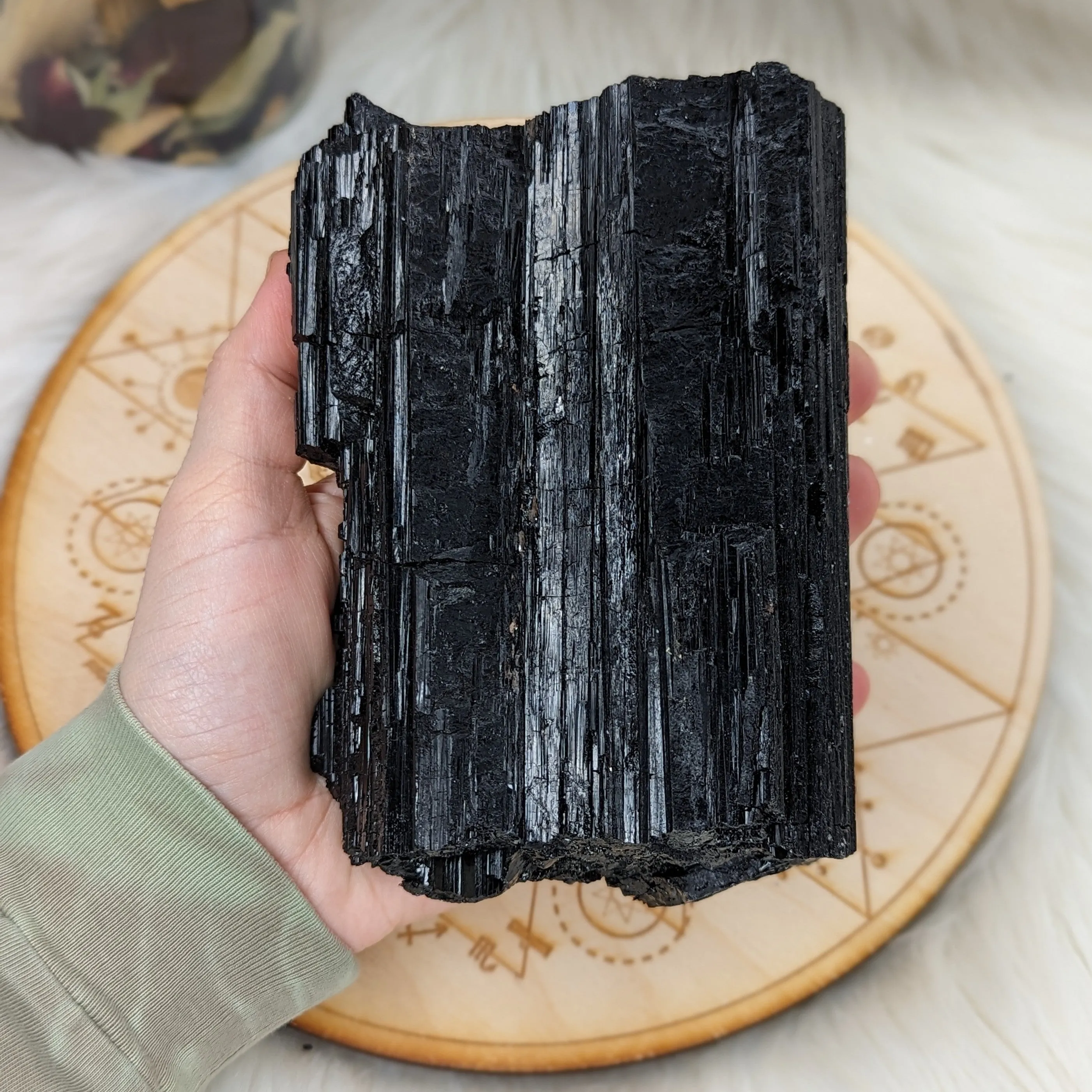 XL Black Tourmaline Display Specimen