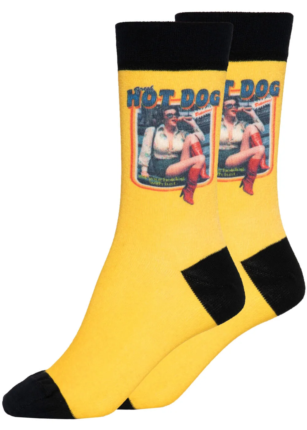 Yellow Hot Dog Men's Socks